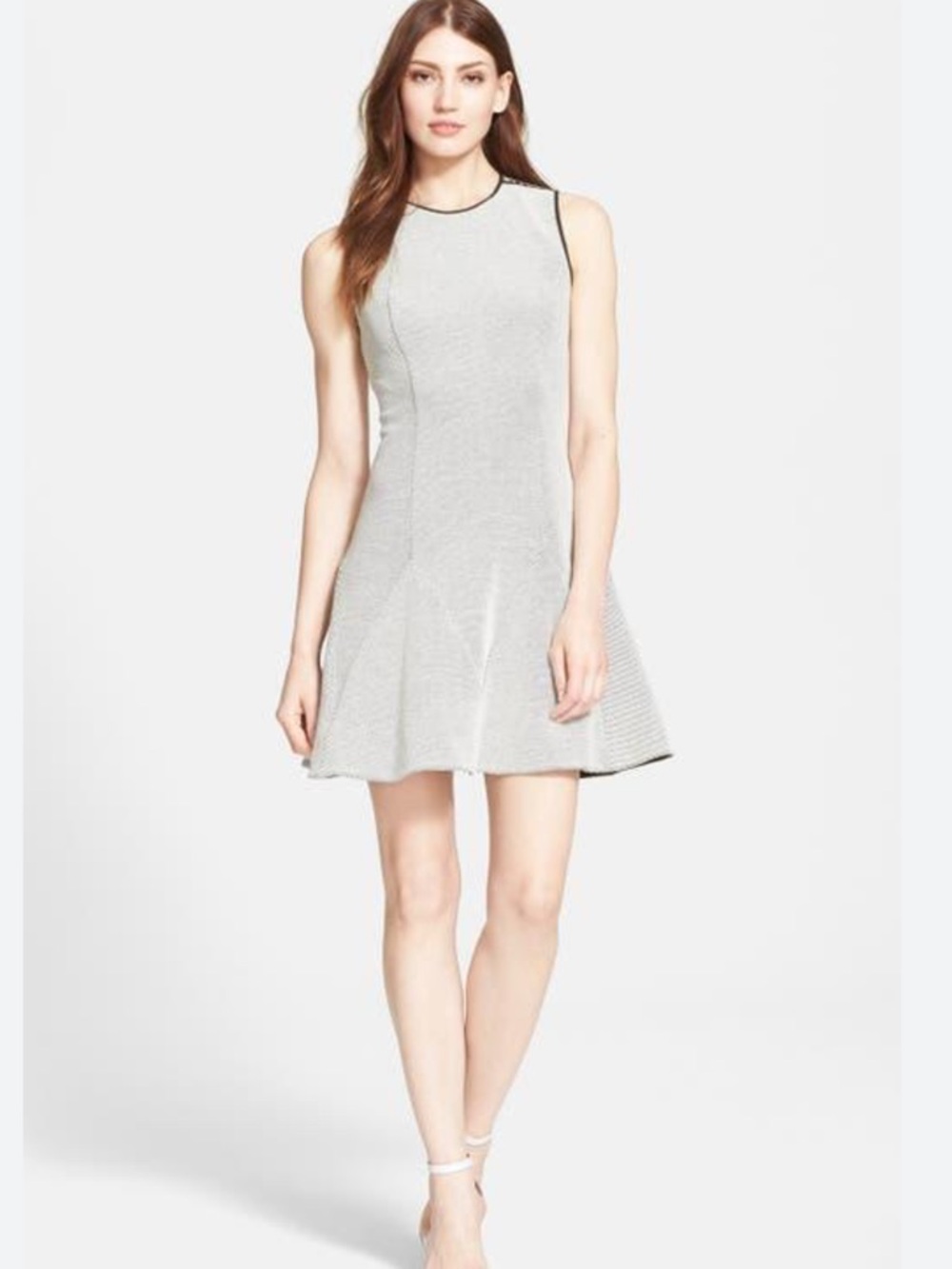 Rebecca Taylor Textured Fit & Flare Short Dress Sz 4 Sleeveless Workwear